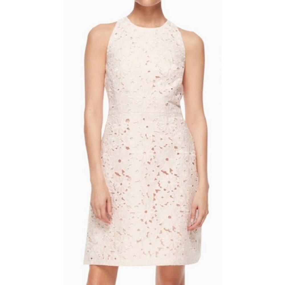 Kate Spade Floral Cutwork A-line Dress in Rosedew